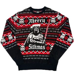 Star Wars Merry Sithmas Ugly Christmas Sweater Darth Vader Stormtrooper Men’s M